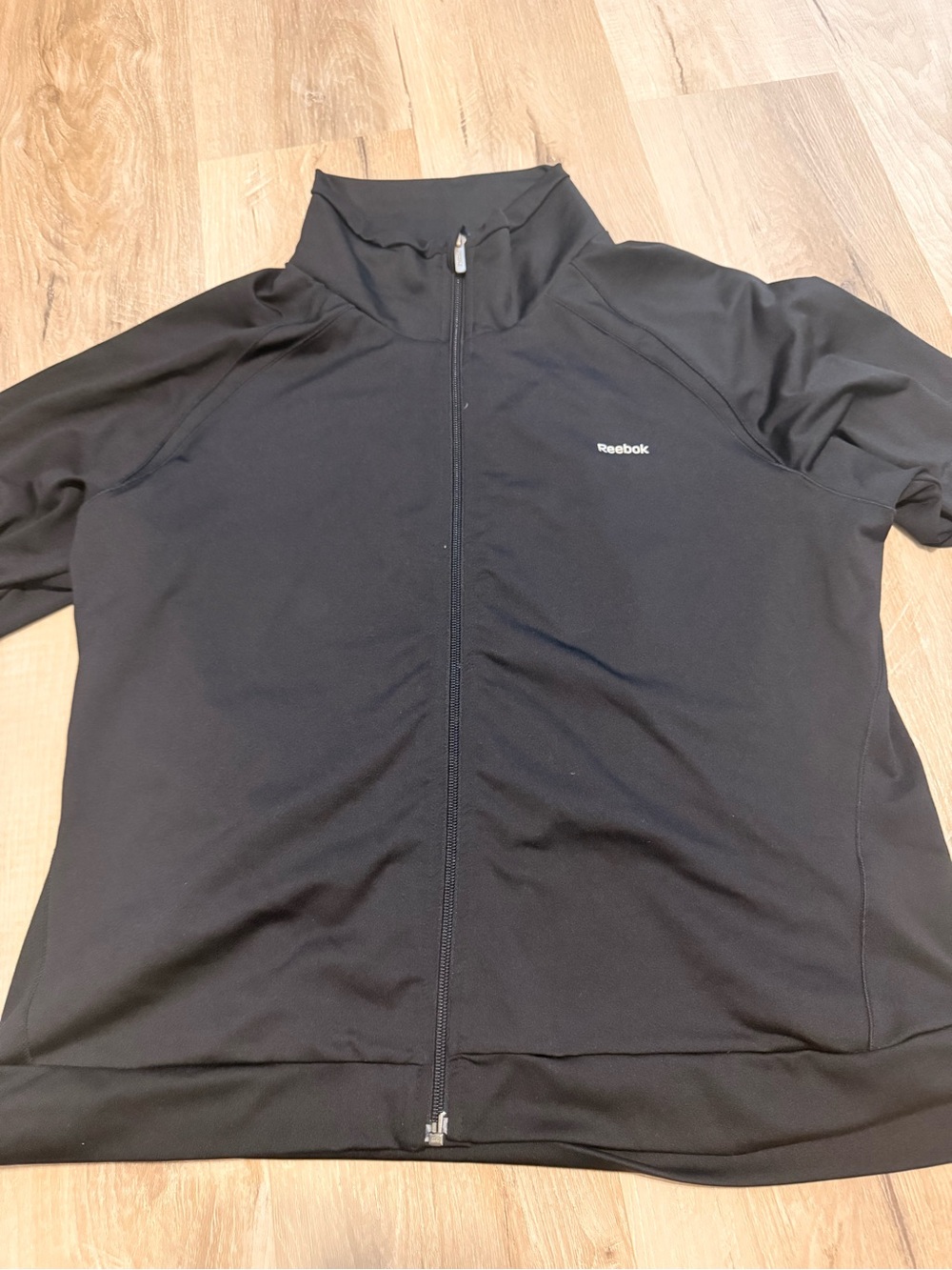 Reebok Black Full-Zip Athletic Jacket